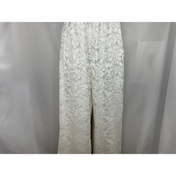 Lace Off-Shoulder One Piece Jumpsuit with Wide Legs β Size L - Picture 7 of 15